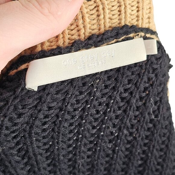 One Grey Day Dakota Open Front Color Block Cardigan Sz L - Picture 7 of 9